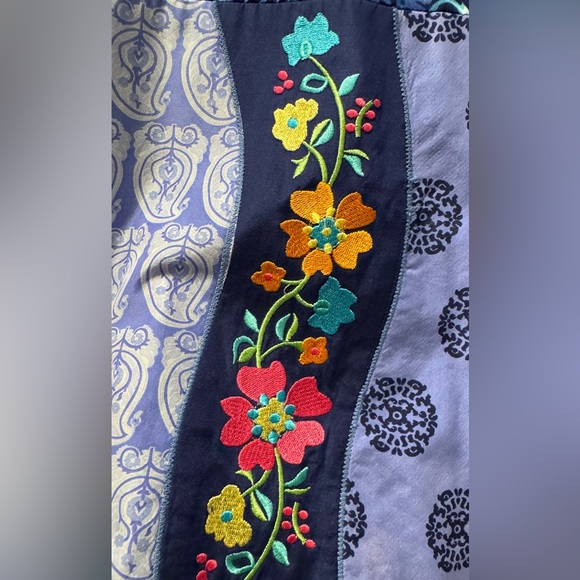 Diane Gilman Blue Patchwork Blazer - Picture 4 of 9